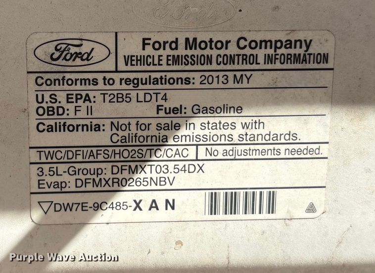 image for item EA7930 2013 Ford F150 Crew Cab pickup truck