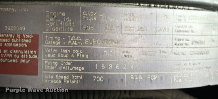 image for item ED5129 2000 Sterling L-Line flatbed truck