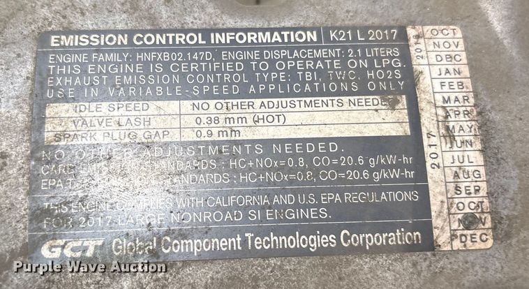 image for item EF0987 2017 UniCarriers CFS40 forklift