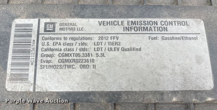 image for item EF1000 2012 Chevrolet Express 1500 van