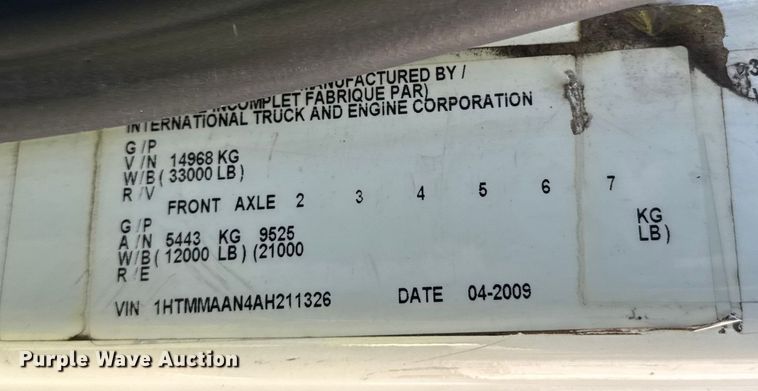 image for item EF2316 2010 International 4300 refrigerated truck