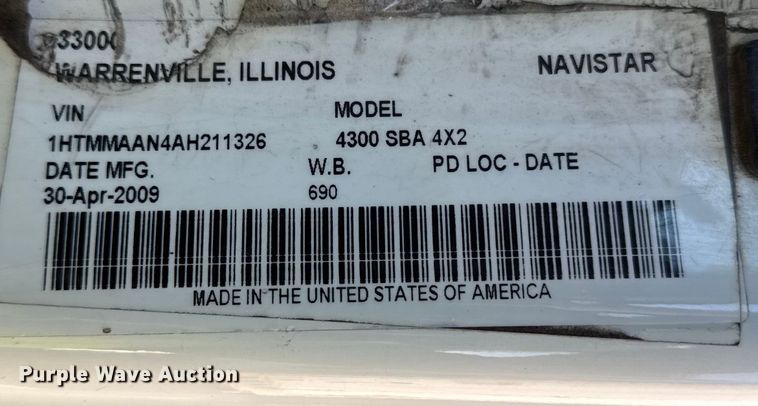 image for item EF2316 2010 International 4300 refrigerated truck