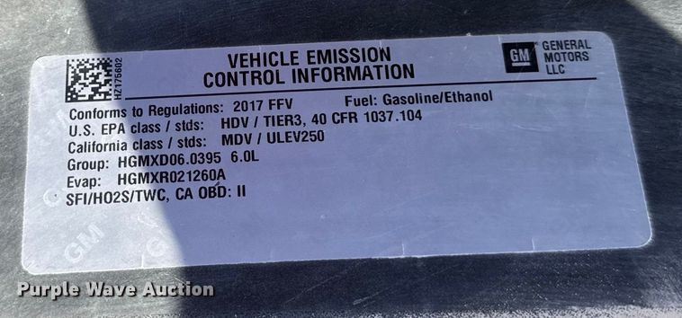 image for item EF2426 2017 Chevrolet Silverado 2500HD pickup truck