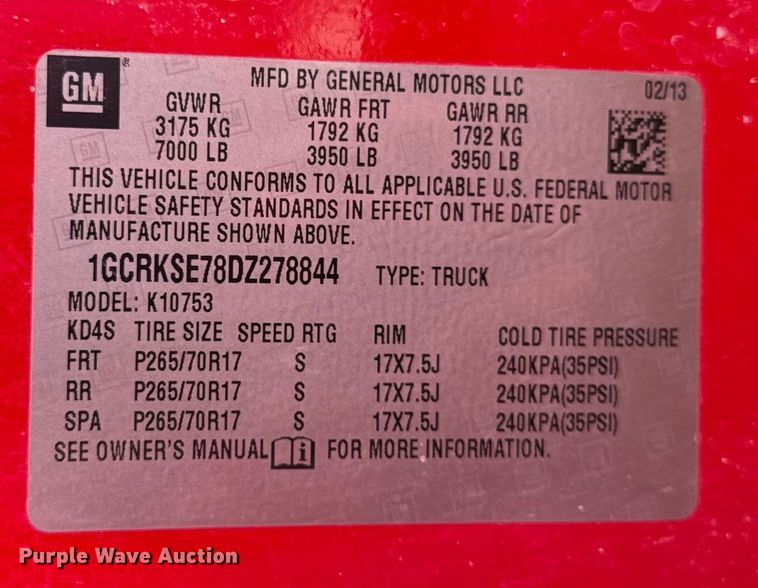 image for item EF2431 2013 Chevrolet Silverado 1500 Ext. Cab pickup truck