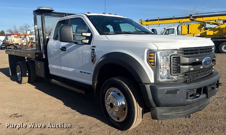 image for item EG2043 2018 Ford F450 Super Duty XL Ext. Cab flatbed pickup truck