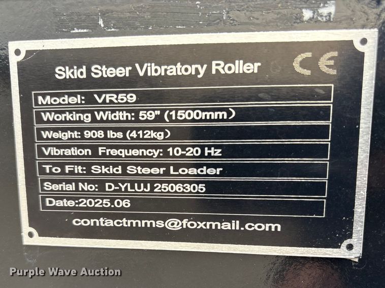 image for item EI5710 2025 Giyi VR59 skid steer vibratory roller 