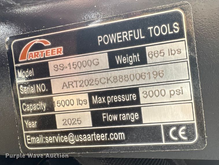 image for item EI5729 2025 Arteer SS-15000G skid steer winch