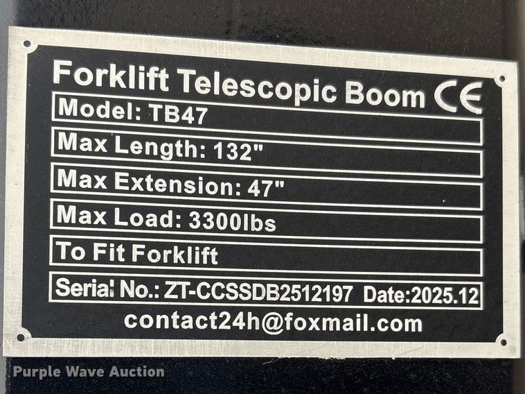 image for item EI5731 2025 Giyi TB47 telescopic boom forklift attachment
