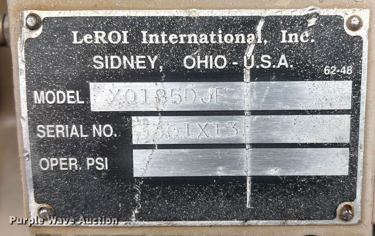 image for item EI5735 1996 LeRoi XQ185DJ-E air compressor