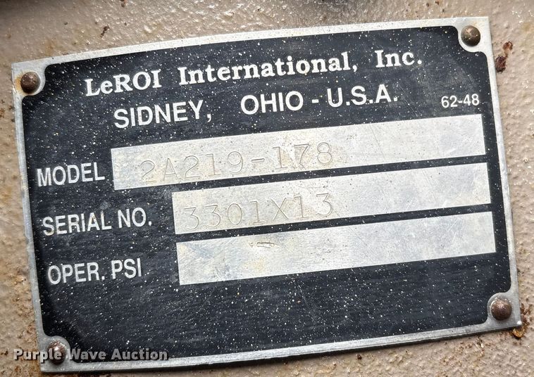 image for item EI5735 1996 LeRoi XQ185DJ-E air compressor