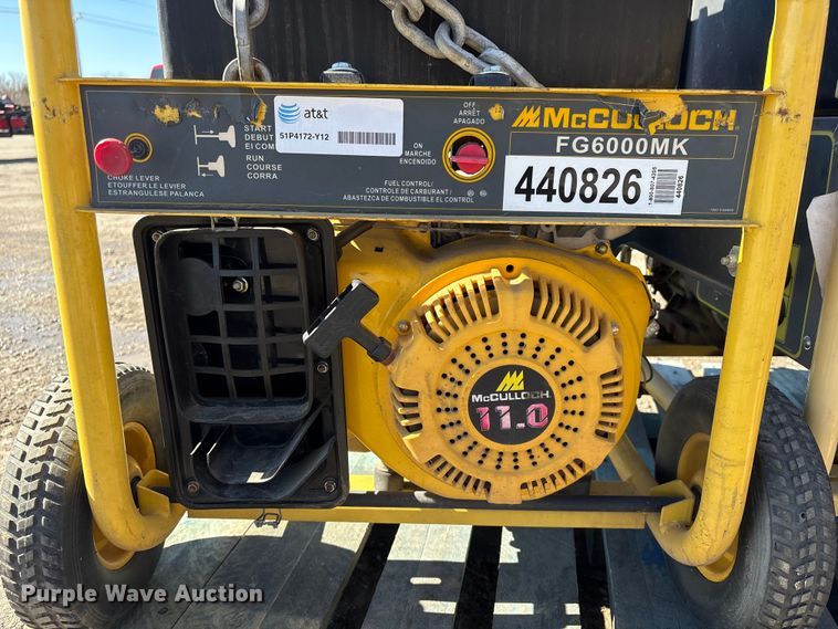 image for item EI5737 (3) McCulloch FG6000MKUD-C generators