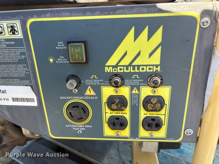 image for item EI5737 (3) McCulloch FG6000MKUD-C generators