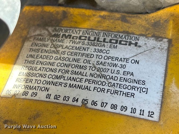 image for item EI5737 (3) McCulloch FG6000MKUD-C generators