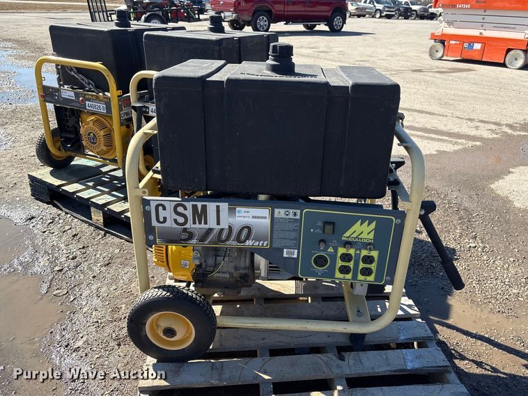 image for item EI5737 (3) McCulloch FG6000MKUD-C generators