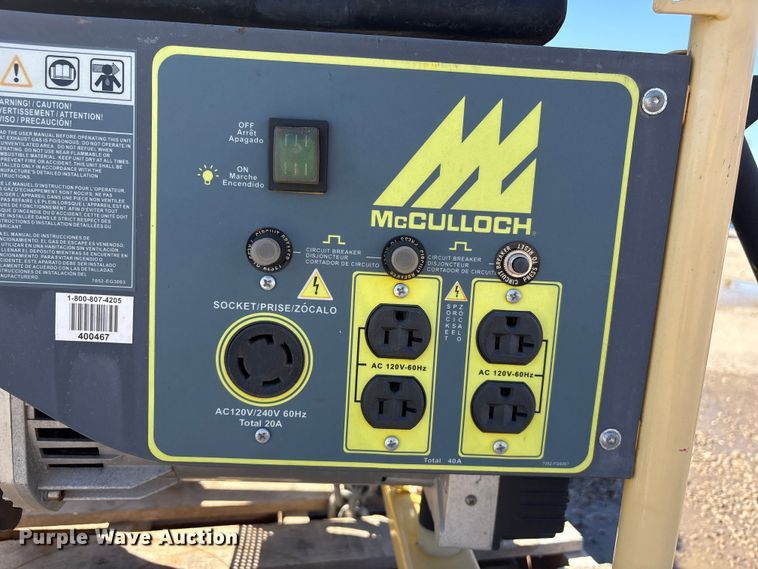 image for item EI5737 (3) McCulloch FG6000MKUD-C generators