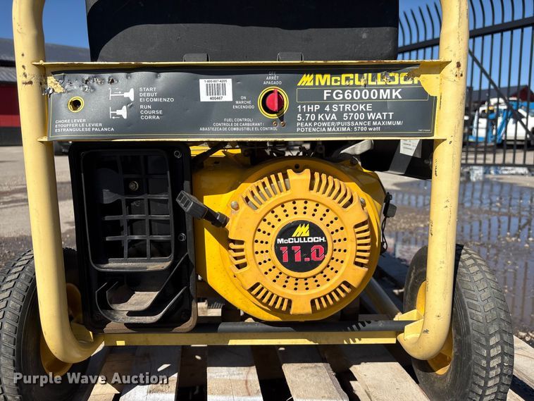 image for item EI5737 (3) McCulloch FG6000MKUD-C generators