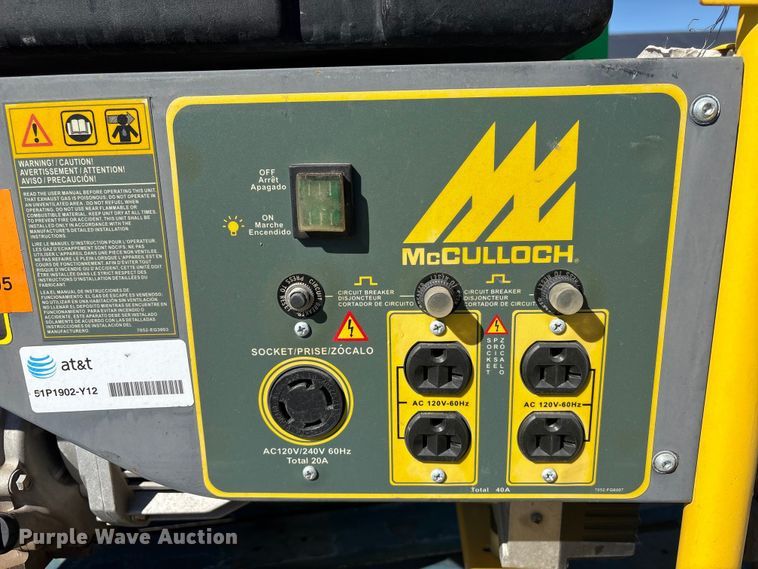 image for item EI5738 (2) McCulloch FG6000MKUD-C generators 