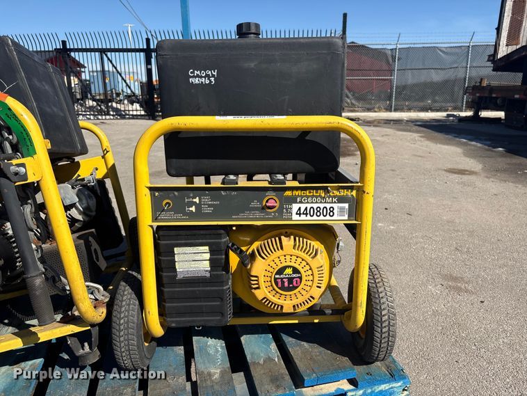 image for item EI5738 (2) McCulloch FG6000MKUD-C generators 