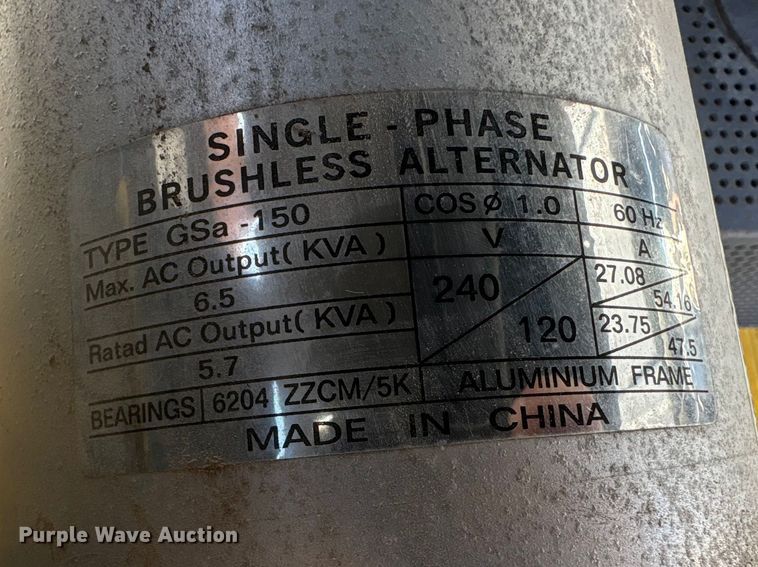 image for item EI5738 (2) McCulloch FG6000MKUD-C generators 