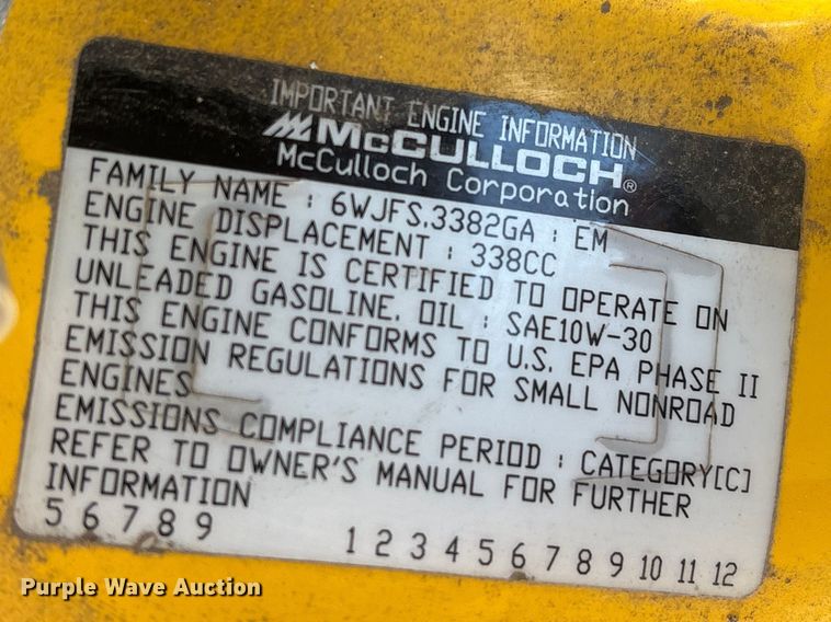 image for item EI5738 (2) McCulloch FG6000MKUD-C generators 