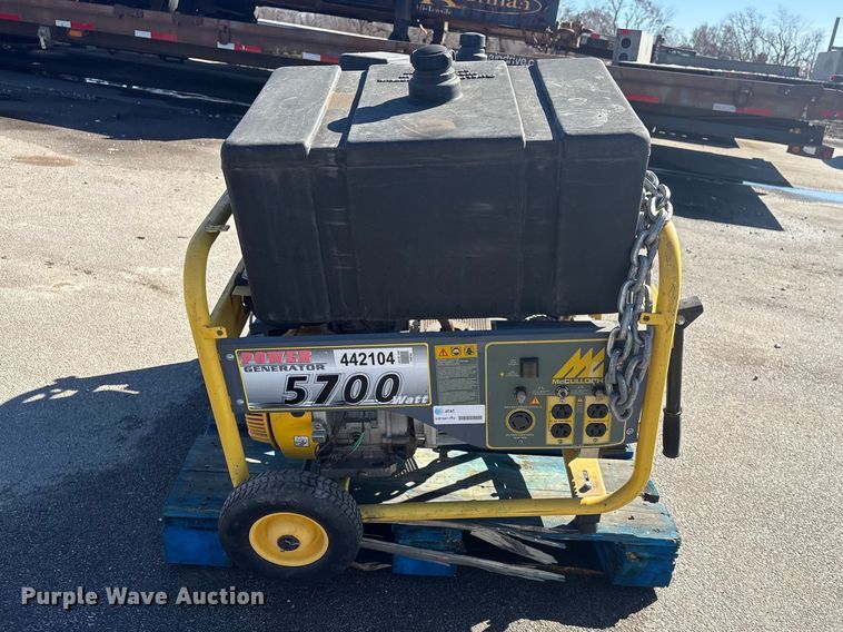 image for item EI5738 (2) McCulloch FG6000MKUD-C generators 