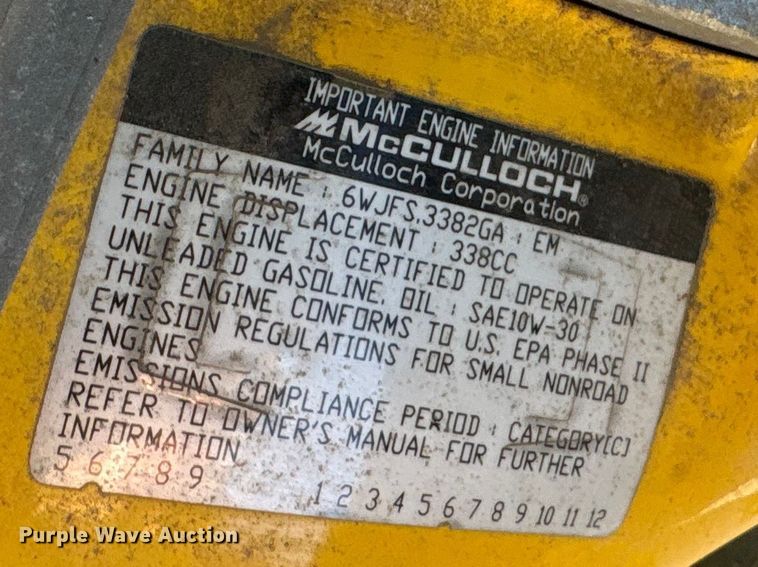 image for item EI5738 (2) McCulloch FG6000MKUD-C generators 