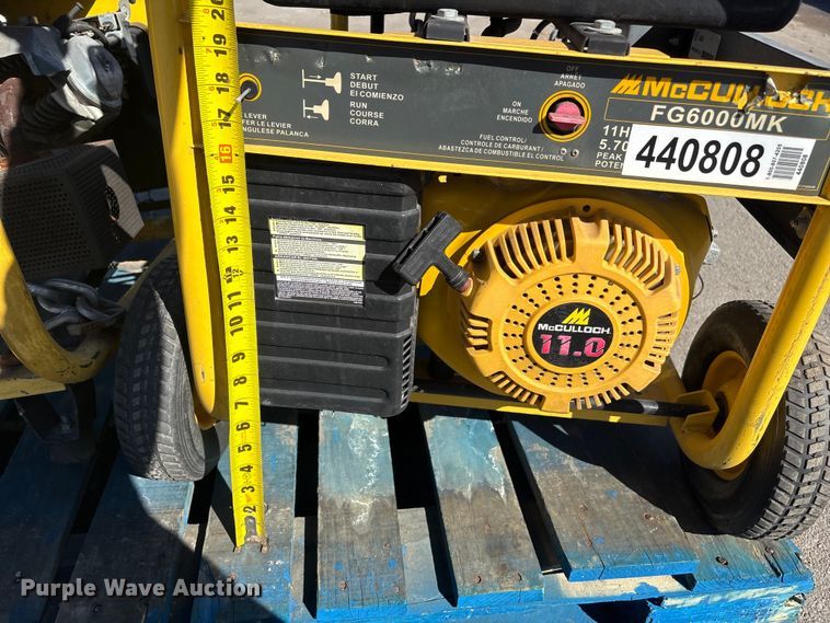 image for item EI5738 (2) McCulloch FG6000MKUD-C generators 