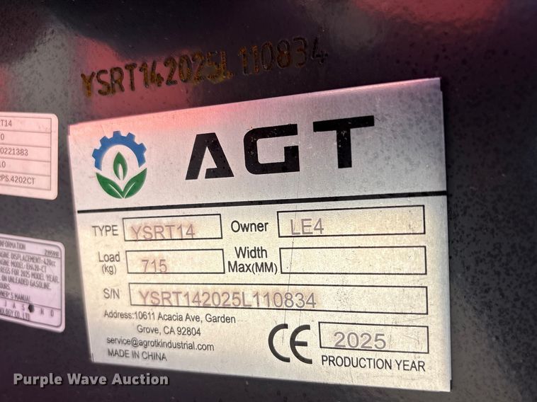 image for item EI5741 2025 AGT YSRT14 compact utility loader