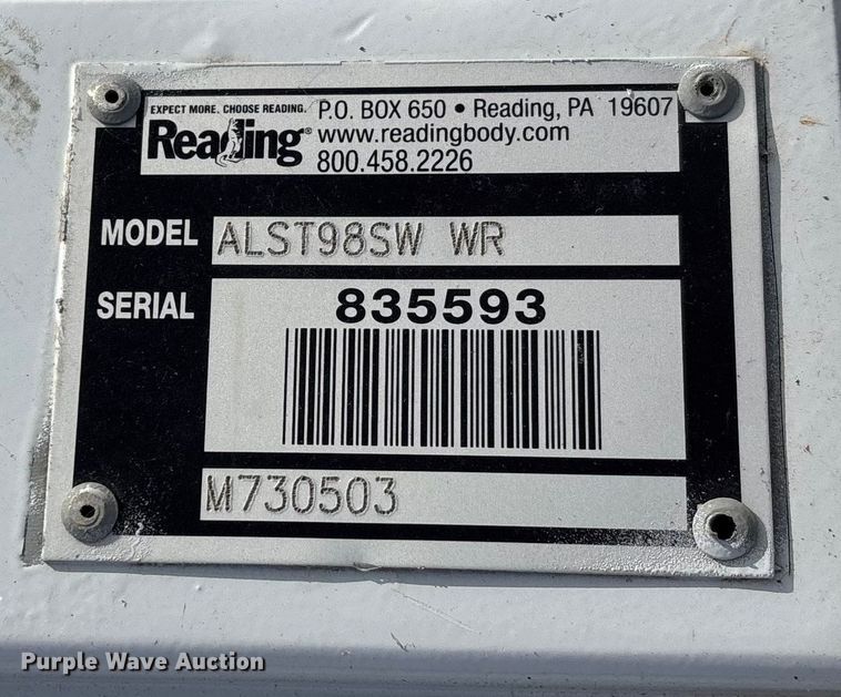 image for item EJ7793 Reading ALST98SW utility bed