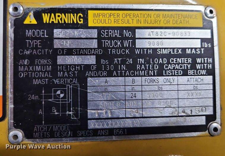 image for item EO4992 Caterpillar GC25K forklift