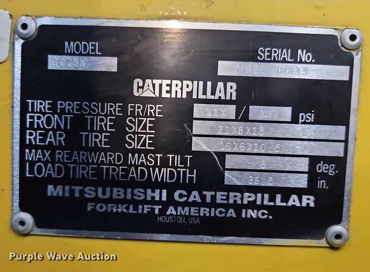image for item EO4992 Caterpillar GC25K forklift