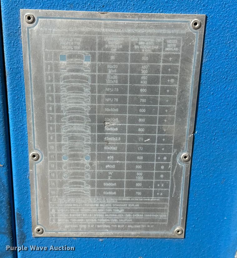 image for item EP3000 2007 Birlik Makina PBH 40 Angle roller