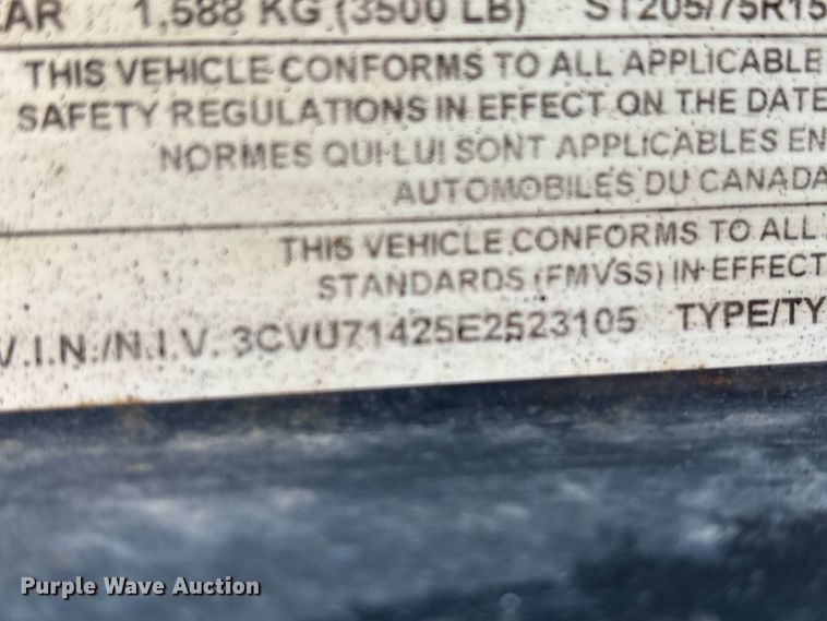 image for item ER7505 2014 PJ Trailers Channel Utility utility trailer