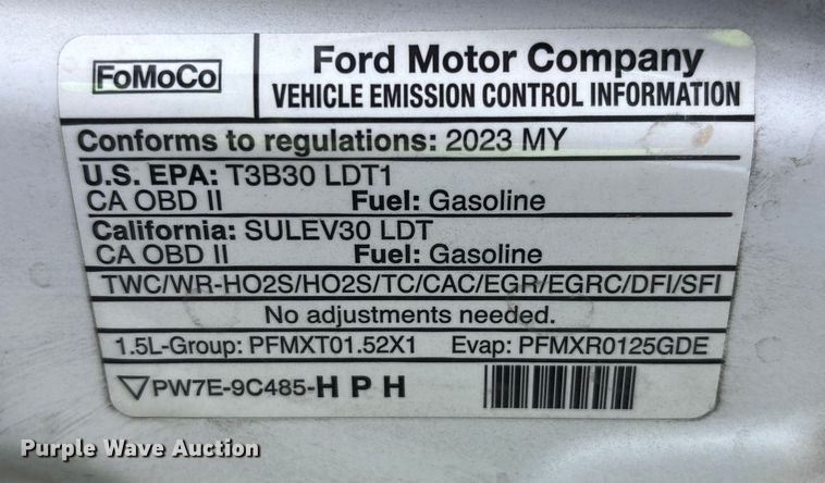 image for item ER7511 2023 Ford Escape SUV