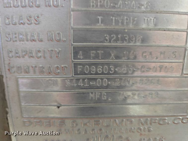 image for item ES2880 1983 Chicago BPO-414-6 brake machine