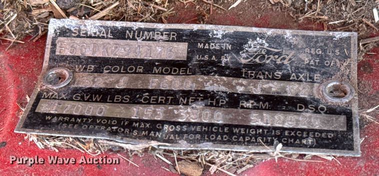 image for item ES5664 1962 Ford F600 winch truck