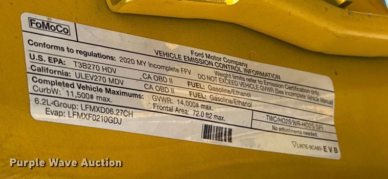 image for item ES5701 2020 Ford F350 utility bed pickup truck