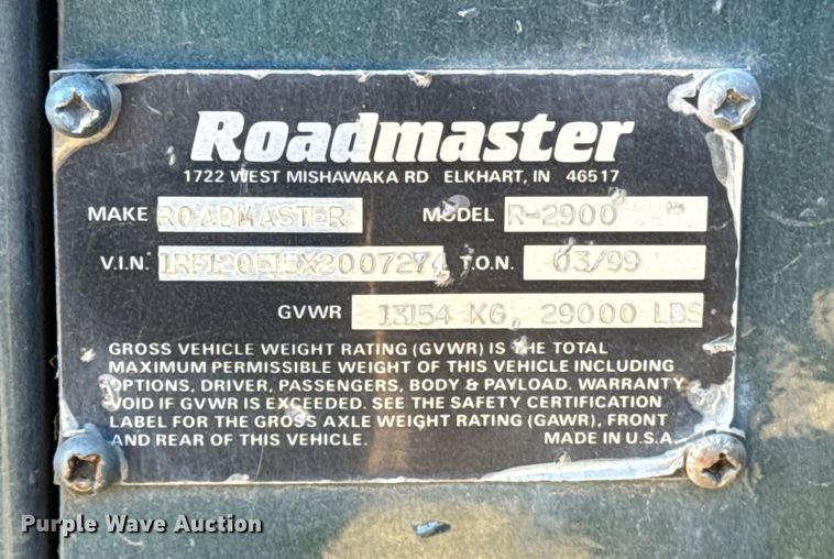 image for item ES5770 1999 Monaco Diplomat RV