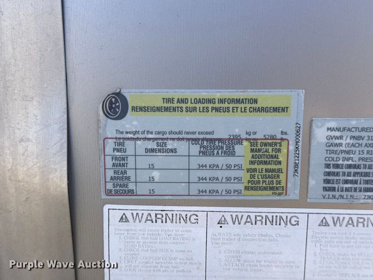 image for item ES5772 2019 Deep South Texas enclosed cargo trailer