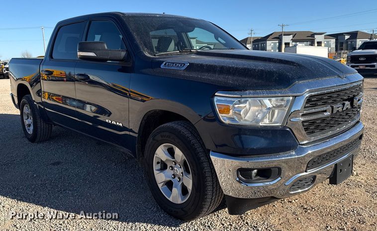 image for item ES5781 2022 RAM 1500 Crew Cab flatbed pickup truck