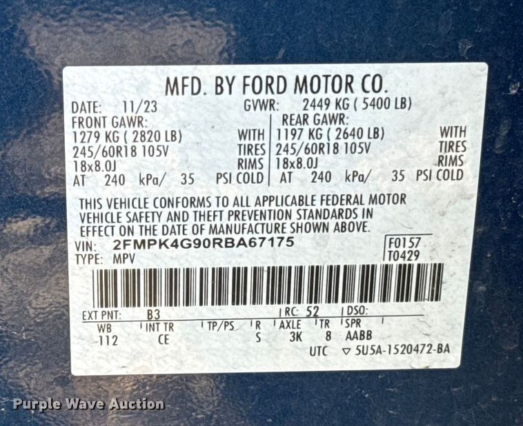 image for item ES5786 2024 Ford Edge SUV