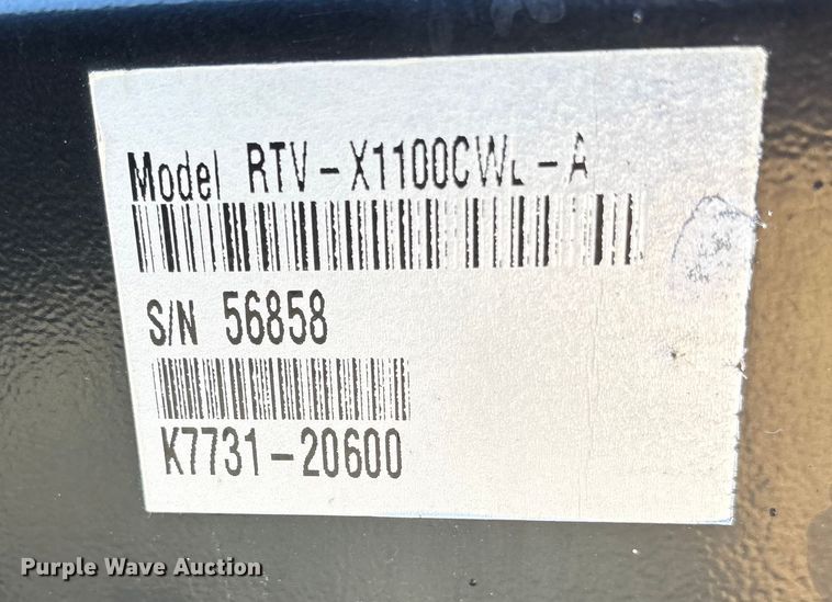 image for item ES8548 2020 Kubota RTV X1100C utility vehicle