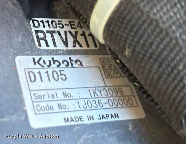 image for item ES8548 2020 Kubota RTV X1100C utility vehicle