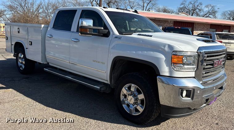 image for item ES8554 2018 GMC Sierra 2500HD Crew Cab utility bed pickup truck