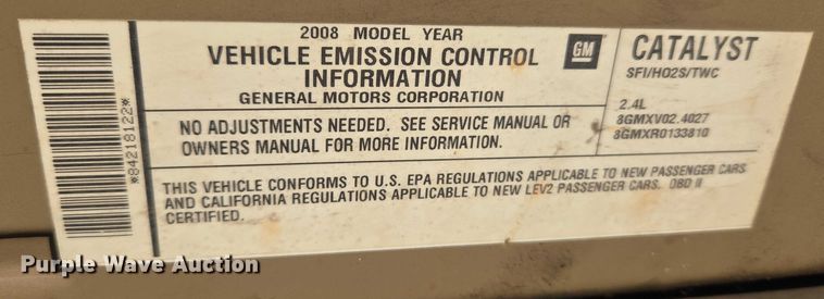 image for item ET1237 2008 Pontiac G6 