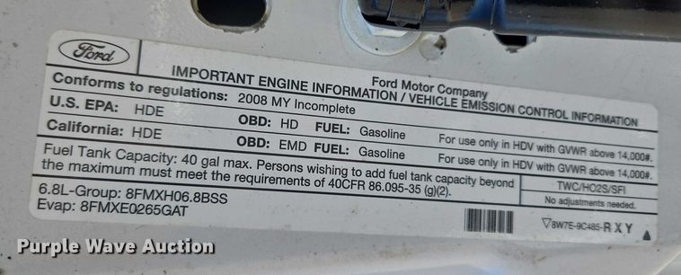 image for item ET1267 2008 Ford F450 bucket truck