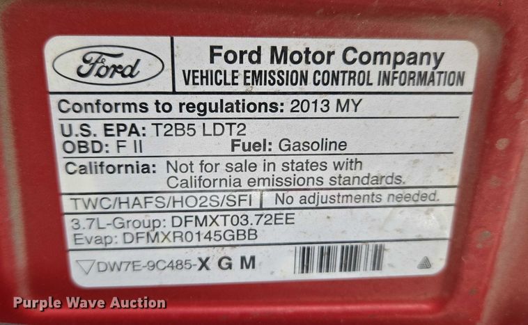 image for item ET1294 2013 Lincoln MKX SUV