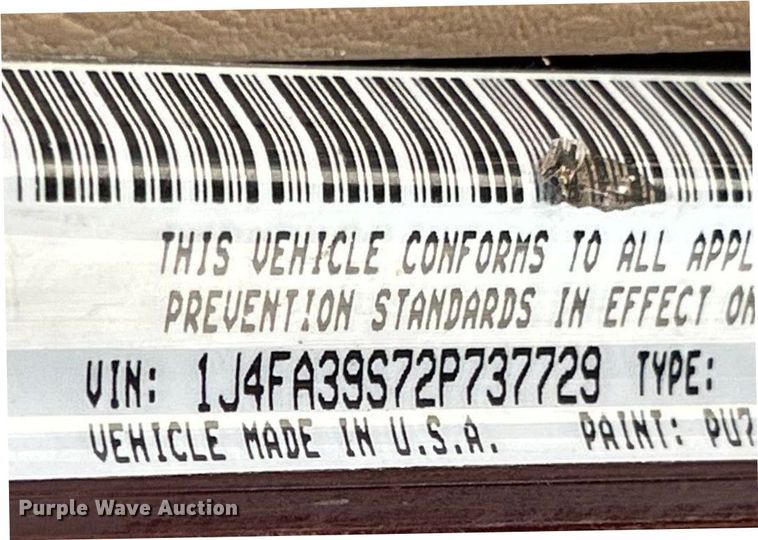 image for item ET6980 2002 Jeep Wrangler SUV