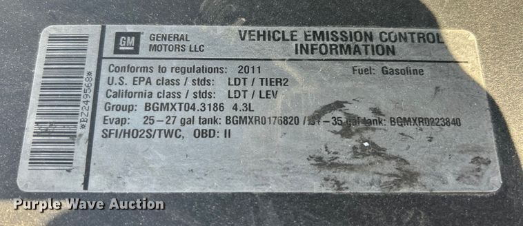 image for item ET6981 2011 Chevrolet Silverado 1500 pickup truck