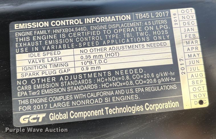 image for item EU0271 2018 UniCarriers PF110YLP forklift